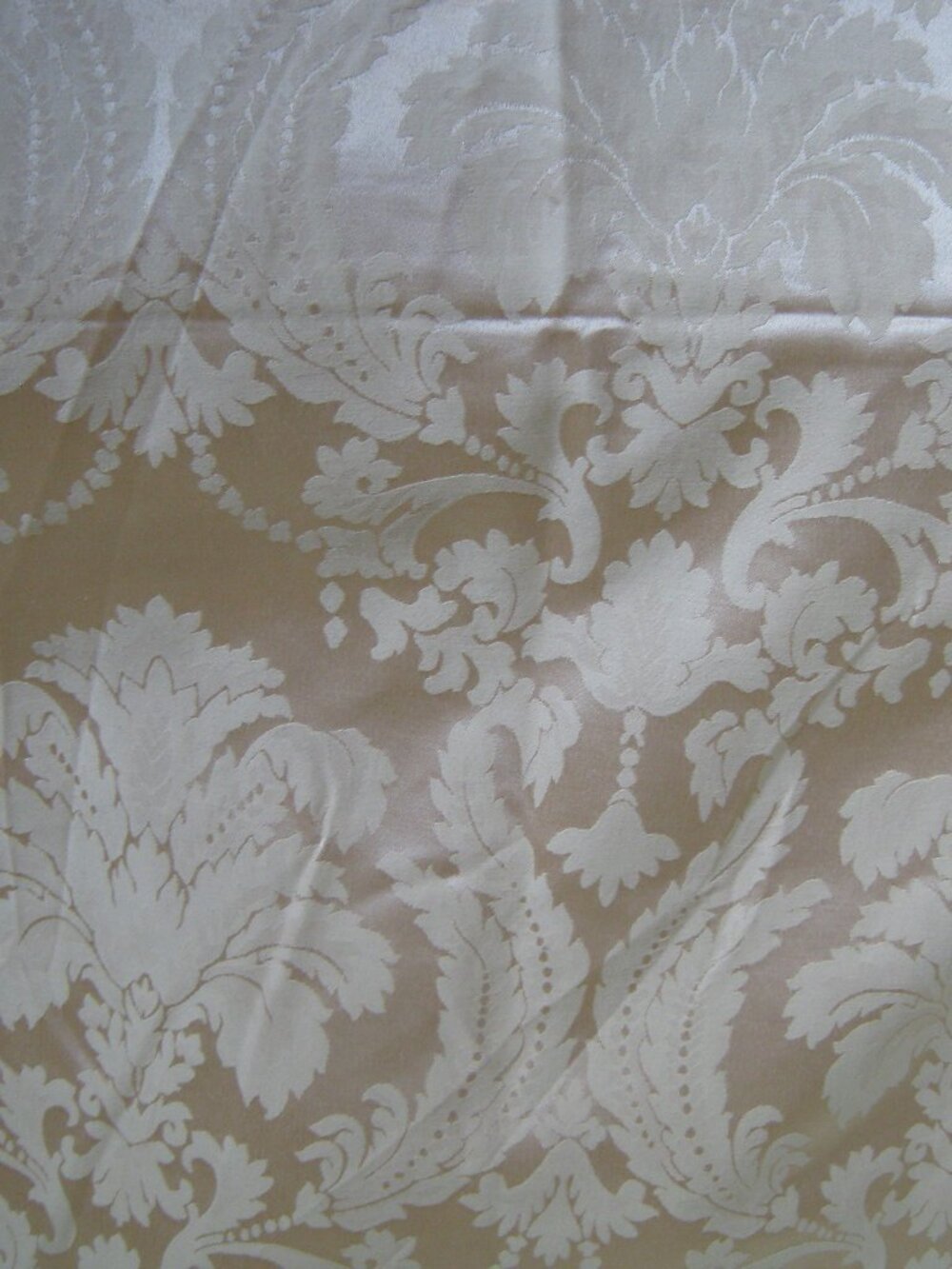 Damask Jacquard Brocade Fabric Gold on Gold 60" wide x 3.45 yds + 27" wide x 60"